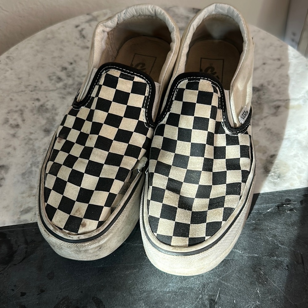 Checkered Platform Slip-ons